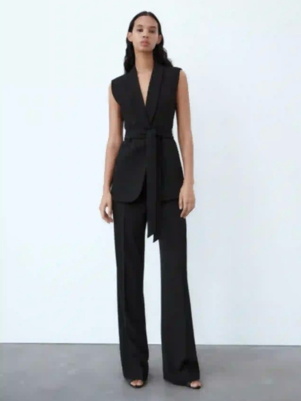 Zara Belted Tuxedo Vest